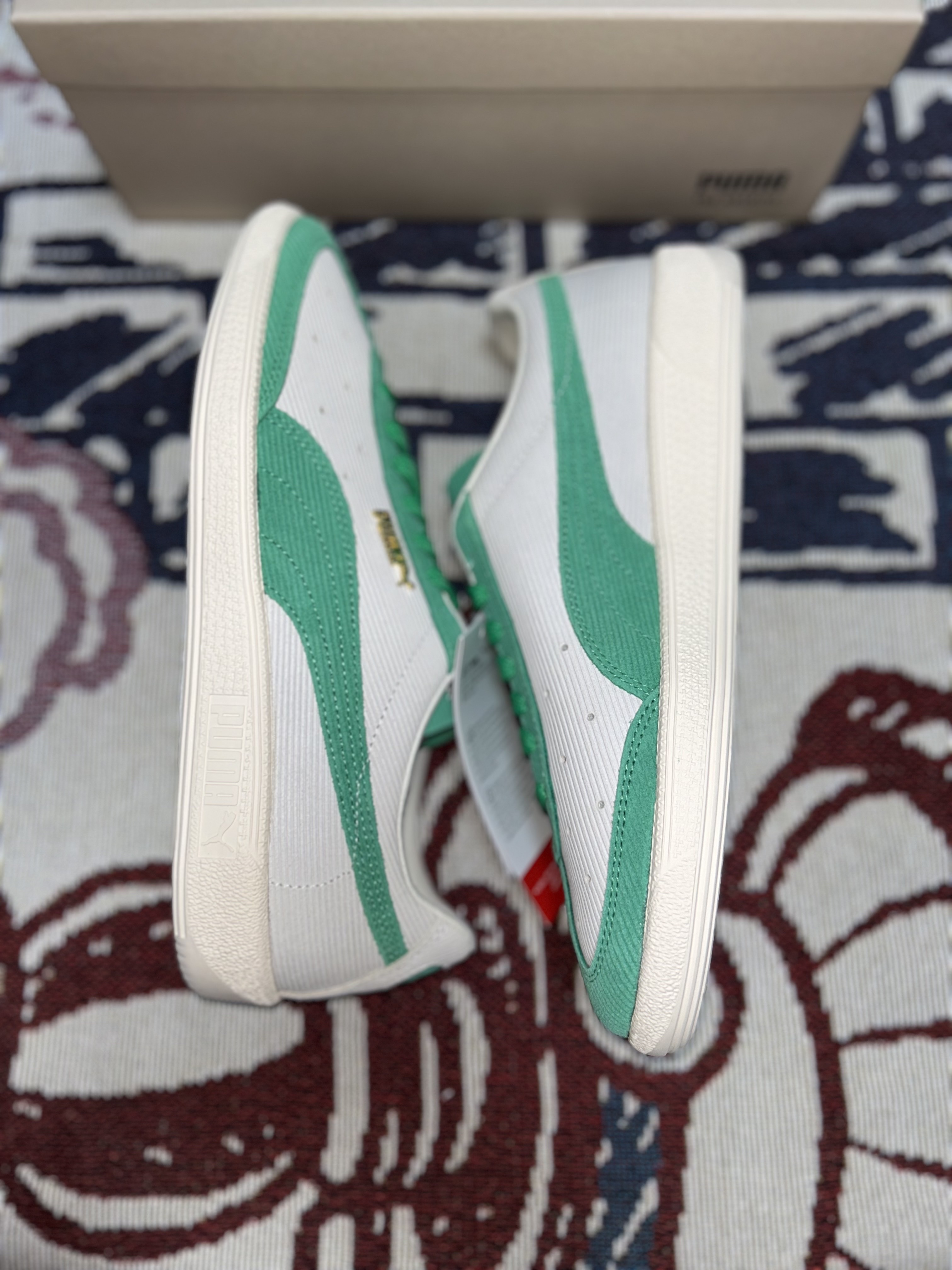 Puma Vlado Stenzel Cord Pristine Grassy Green 착용 스타일 - 4