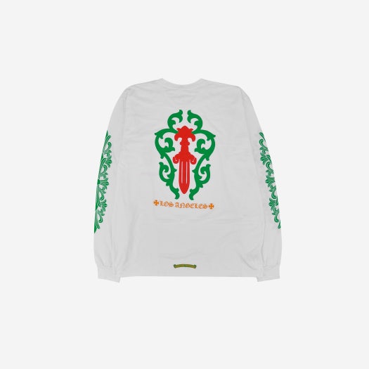 Chrome Hearts Dagger Logo Long Sleeve T-Shirt White - Los Angeles Exclusive