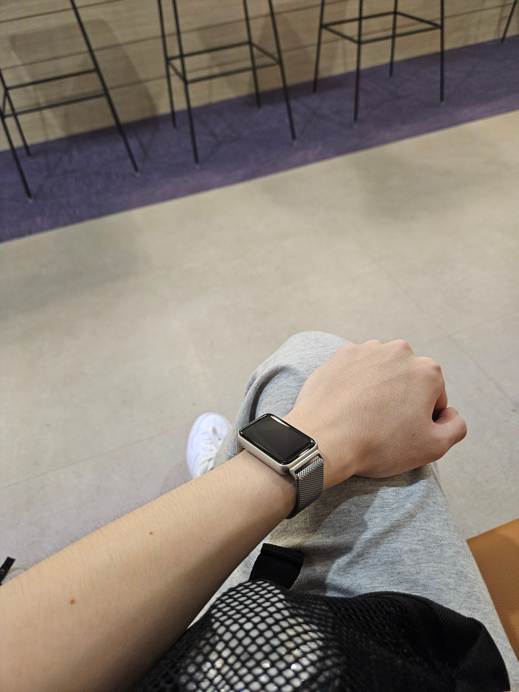 Samsung Galaxy Fit3 40mm Bluetooth Silver 착용 스타일