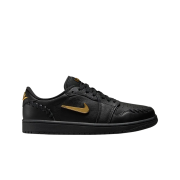 (W) Jordan 1 Low Method of Make Black Metallic Gold