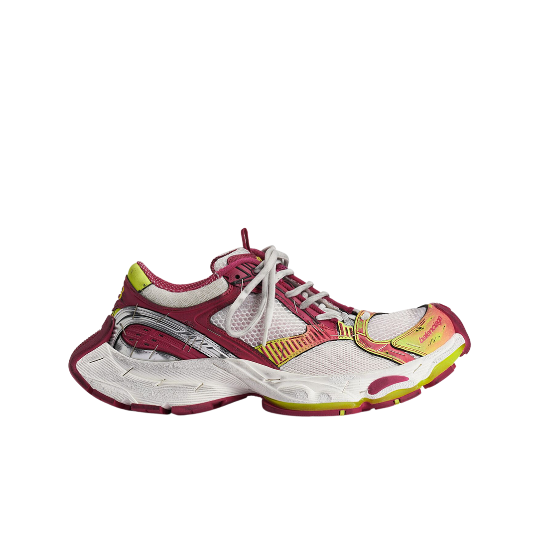 발렌시아가 스테이플러 스니커즈 화이트 핑크