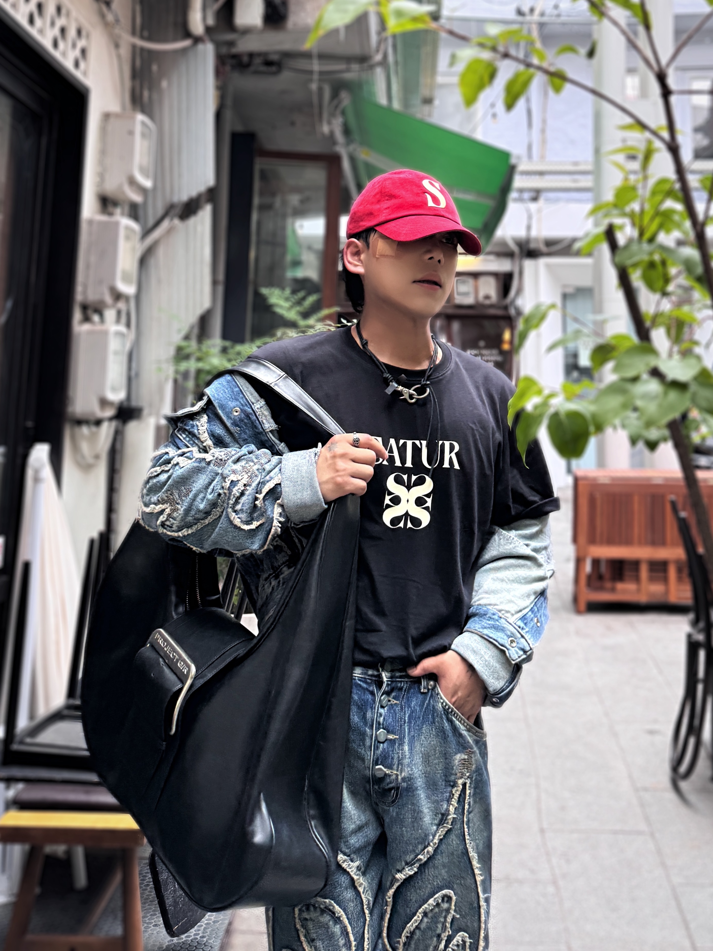 Thug Club Denim Tribal Pants Denim, Thug Club Tribal Jacket Denim 착용 스타일 - 7