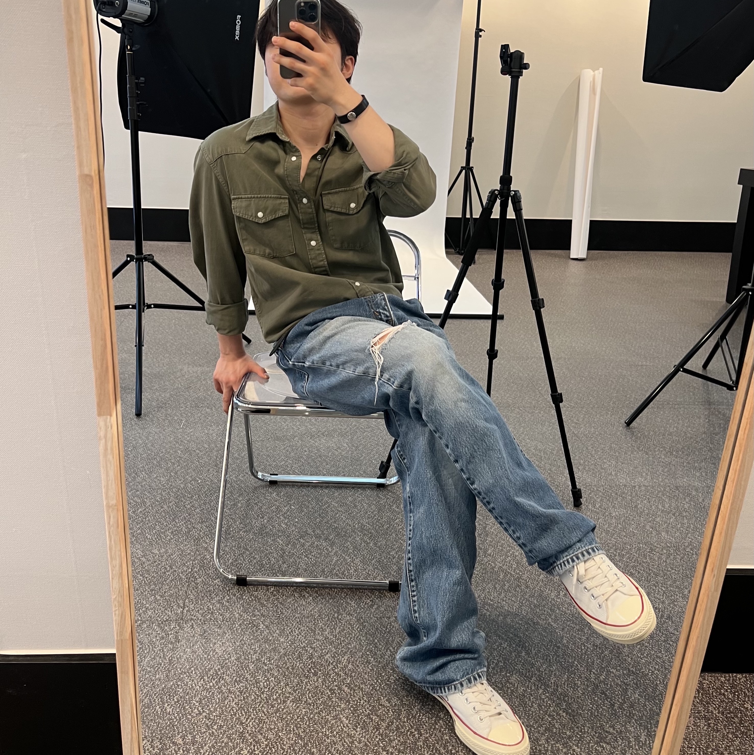 Converse Chuck 70 Ox White - Standard 착용 스타일 - 1