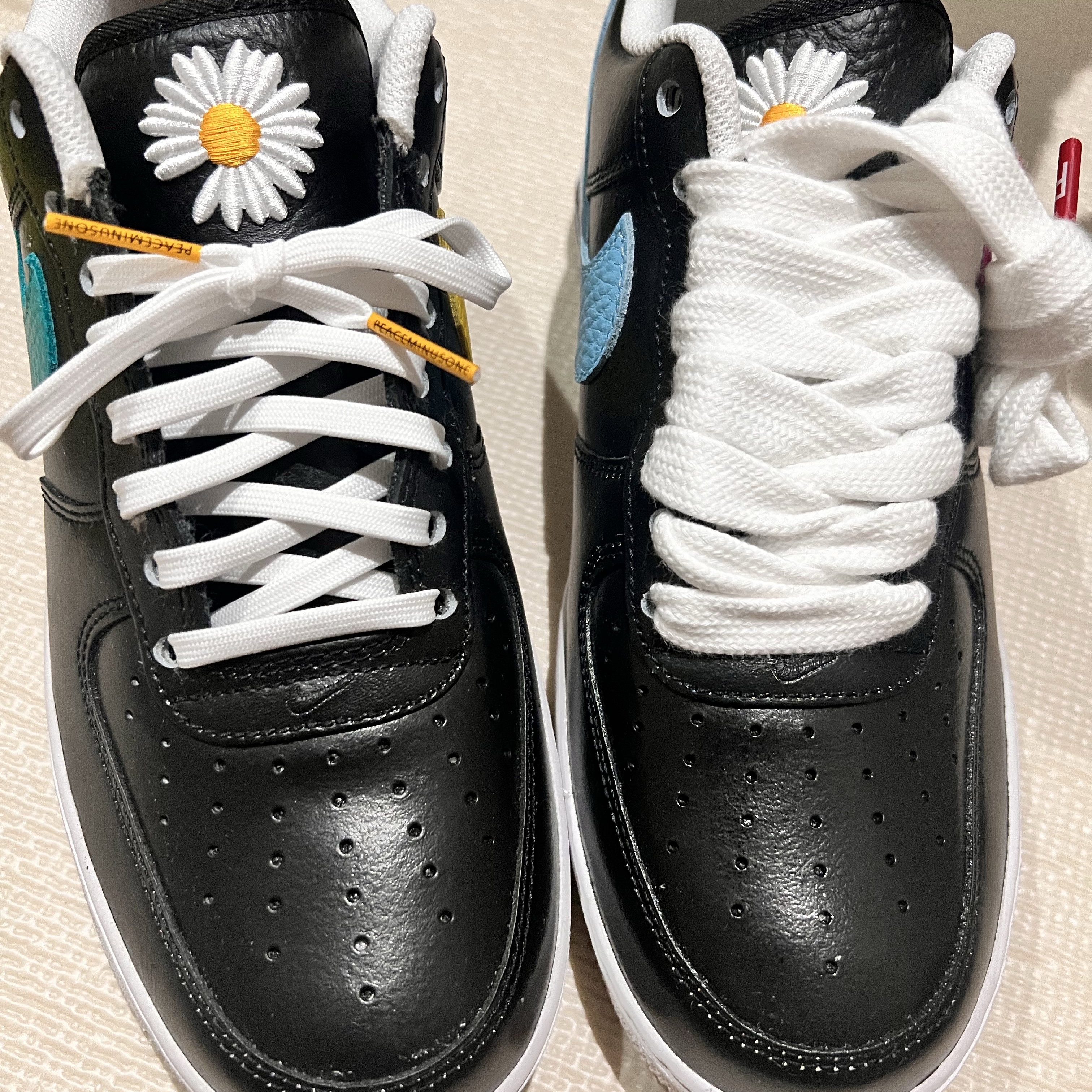 Nike x Peaceminusone Air Force 1 Low Para-Noise 3.0 Black and Multicolor 착용 스타일 - 2