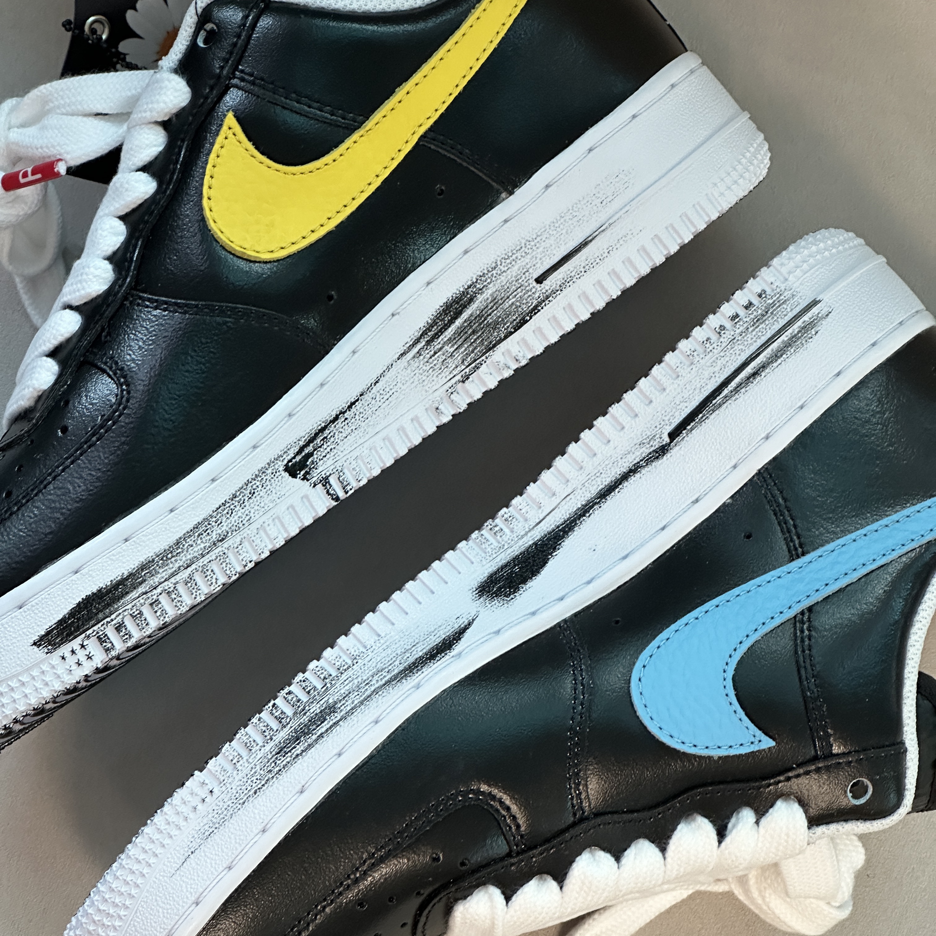 Nike x Peaceminusone Air Force 1 Low Para-Noise 3.0 Black and Multicolor 착용 스타일 - 5