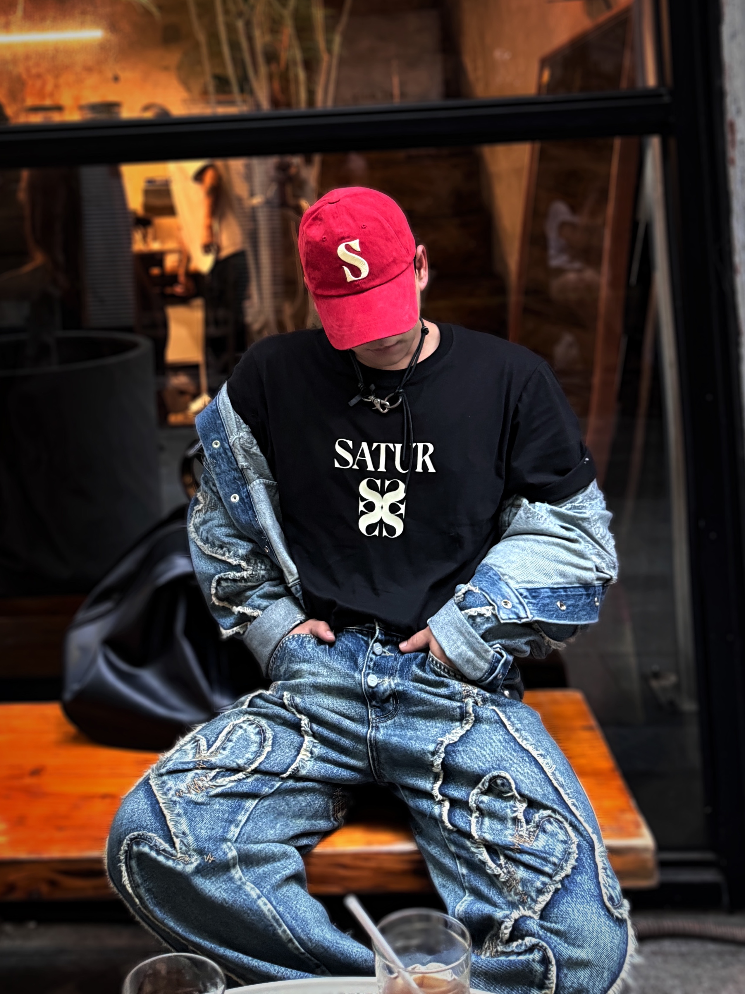 Thug Club Denim Tribal Pants Denim, Thug Club Tribal Jacket Denim 착용 스타일 - 5