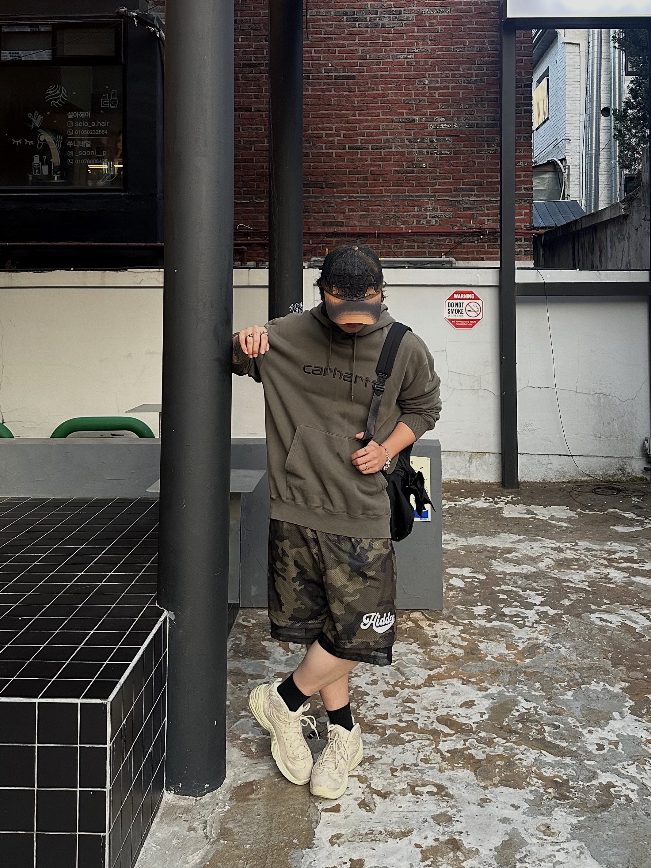 Nike x Stussy Air Penny II Fossil 착용 스타일 - 1