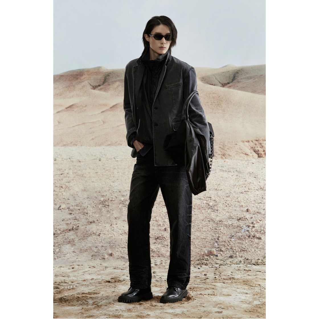 이로 빈티지 워싱 데님 블레이저 자켓 블랙(Iro Vintage Washing Denim Blazer Jacket Black) - 2