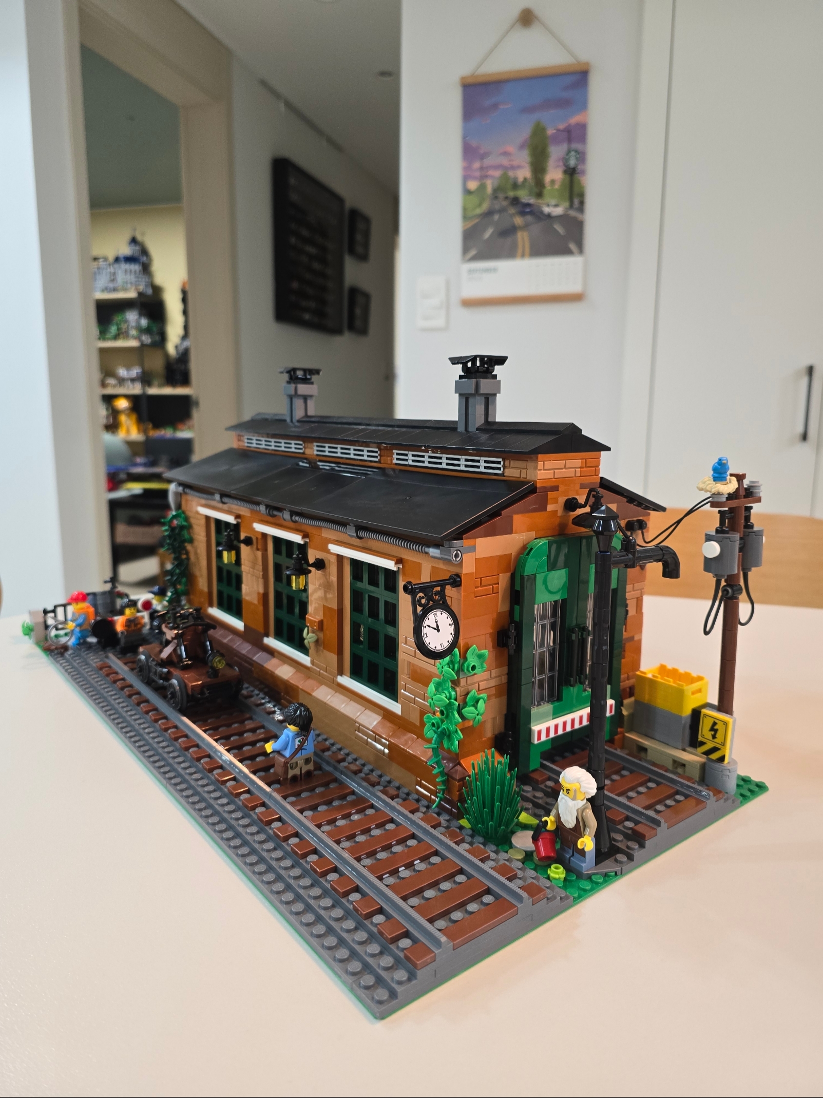 Lego Old Train Engine Shed 착용 스타일