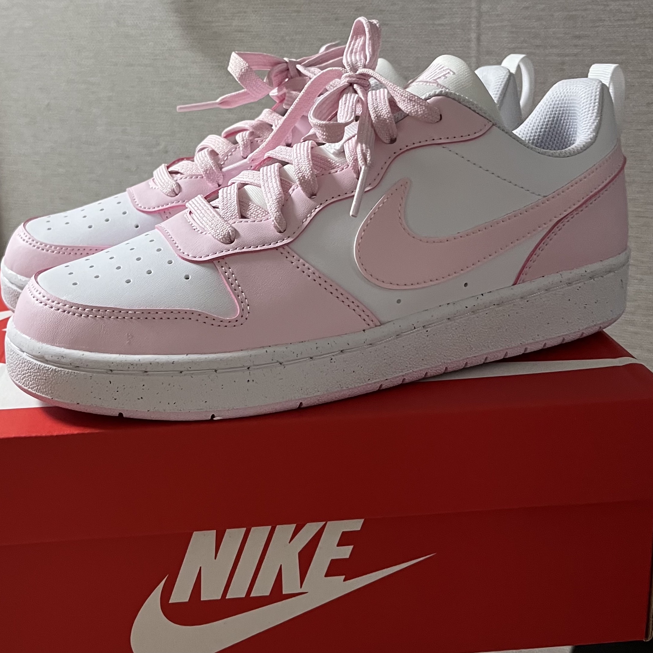(GS) Nike Court Borough Low Recraft White Pink Foam 착용 스타일