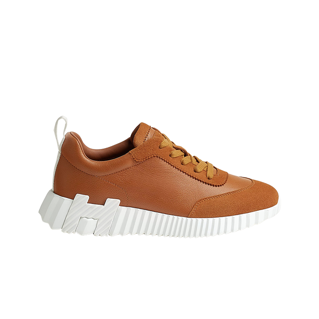 (W) 에르메스 바운싱 스니커즈 스포츠 스웨이드 고트스킨 & 나뛰렐((W) Hermes Bouncing Sneakers Sport Suede Goatskin & Naturel) - 1