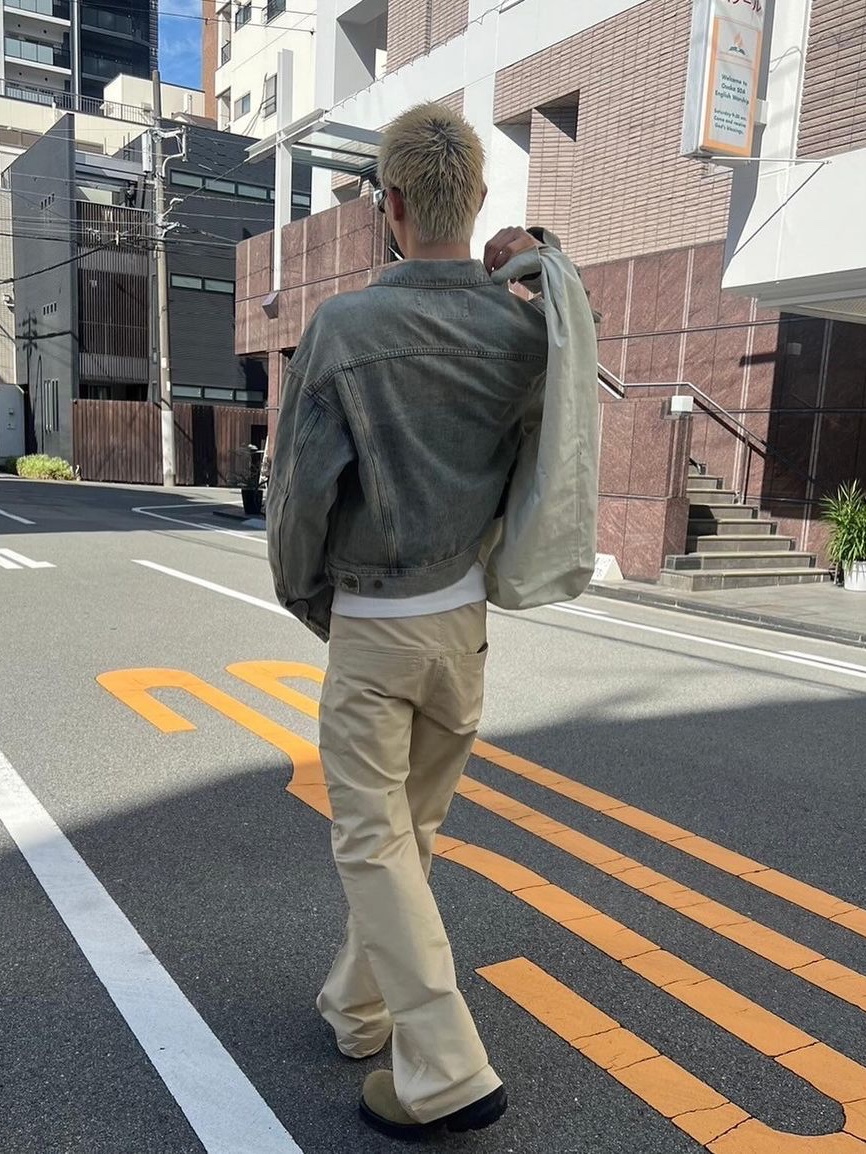 Entire Studios Gem Denim Jacket Surface Wave - 24FW 착용 스타일 - 1