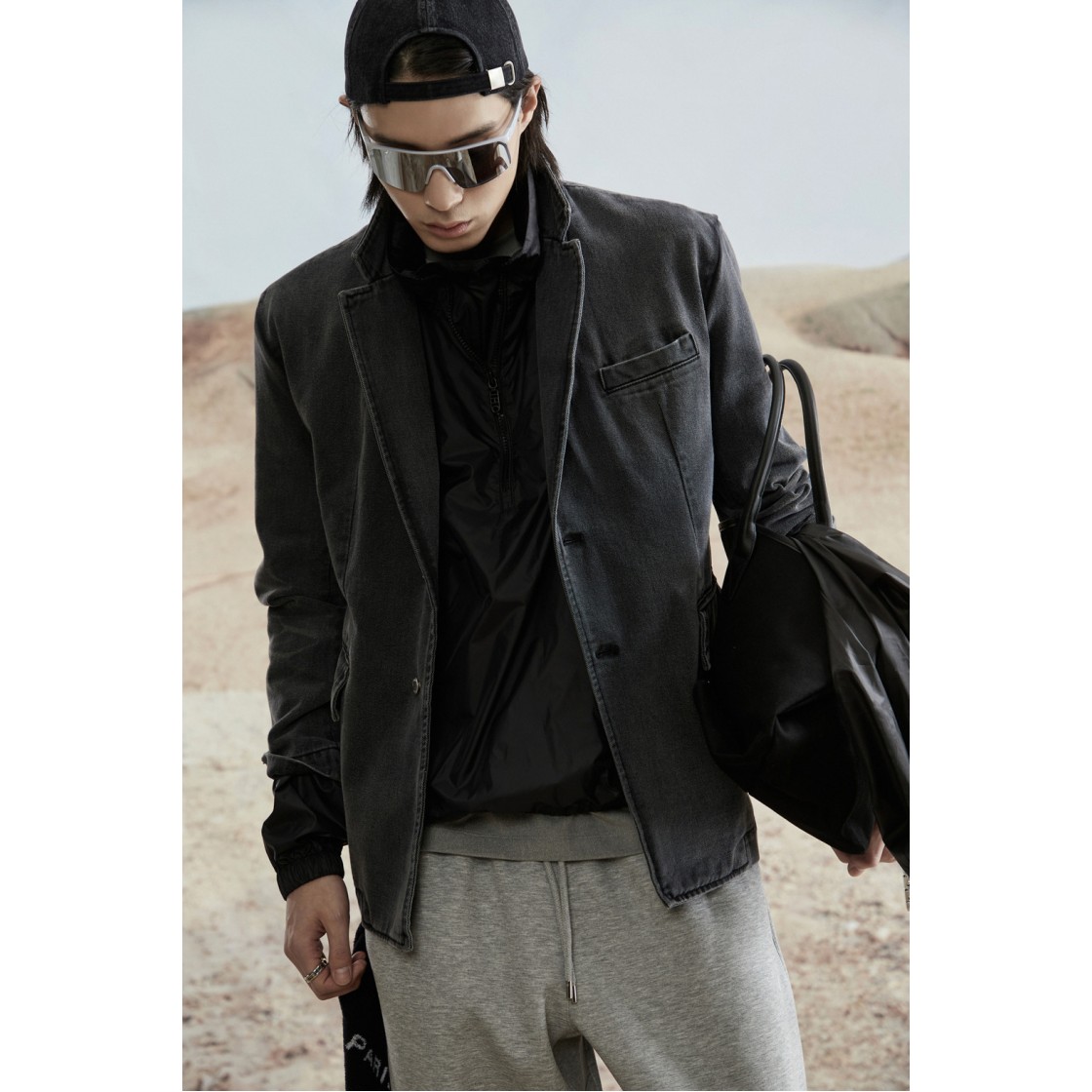 이로 빈티지 워싱 데님 블레이저 자켓 블랙(Iro Vintage Washing Denim Blazer Jacket Black) - 3