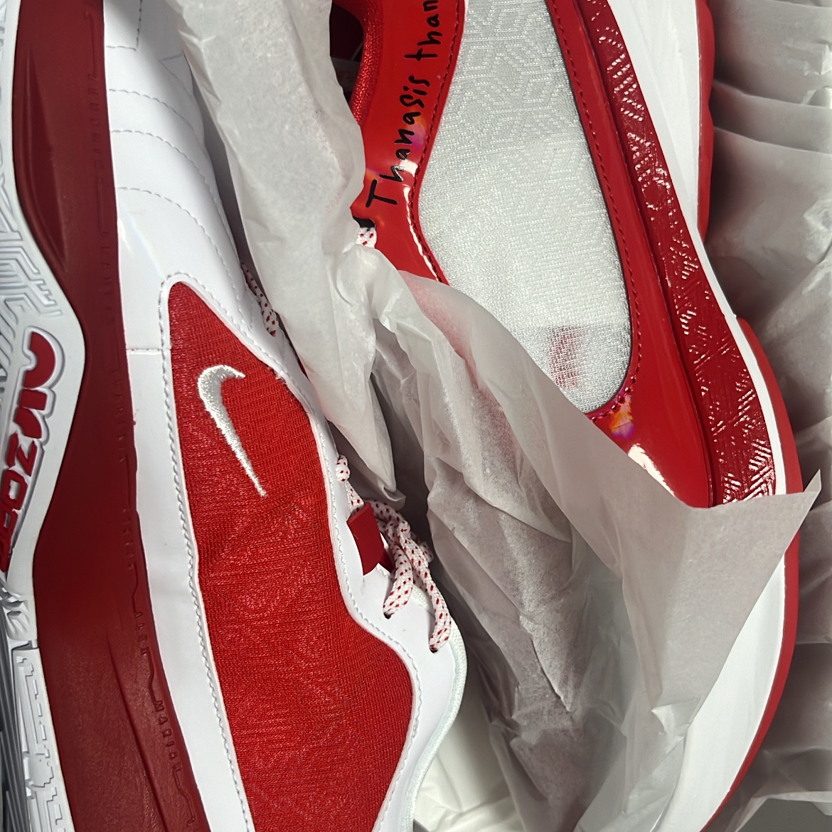 Nike Giannis Freak 5 ASW EP University Red White 착용 스타일