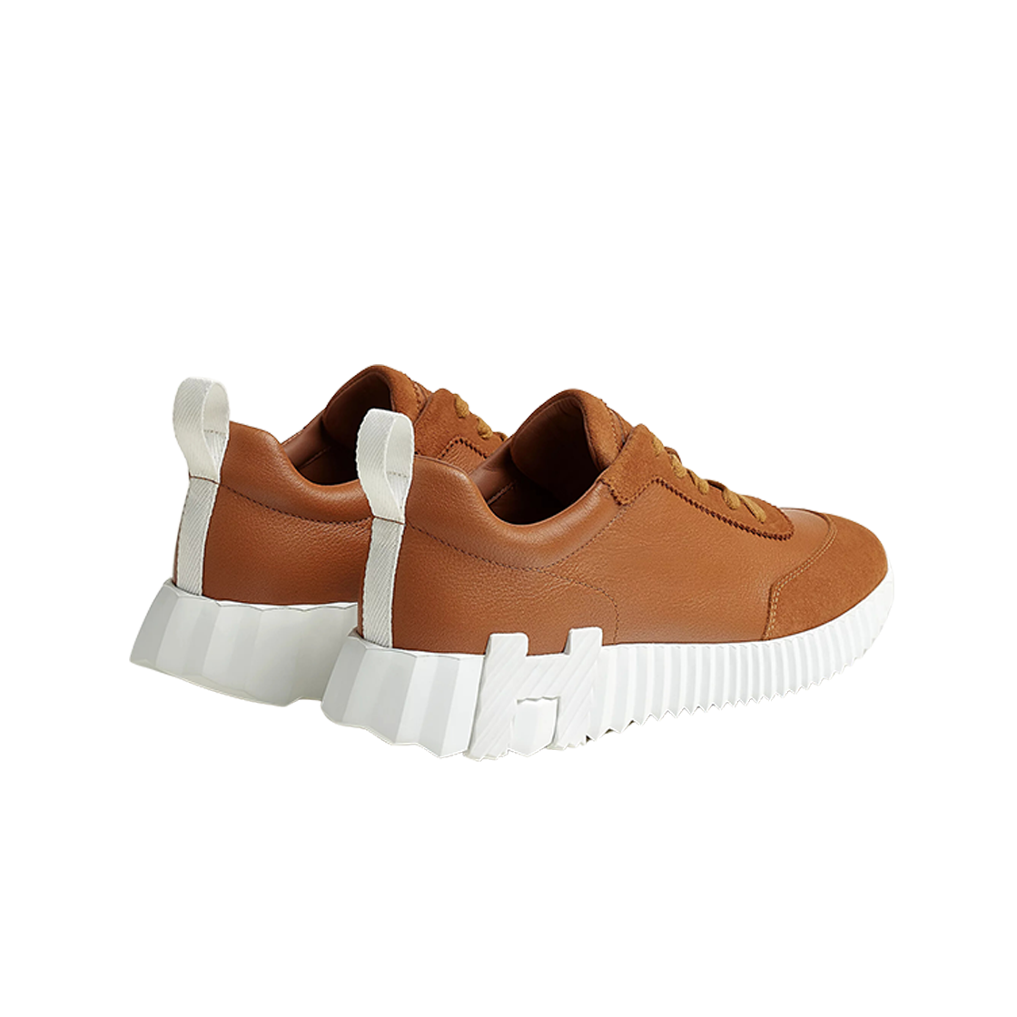 (W) 에르메스 바운싱 스니커즈 스포츠 스웨이드 고트스킨 & 나뛰렐((W) Hermes Bouncing Sneakers Sport Suede Goatskin & Naturel) - 2