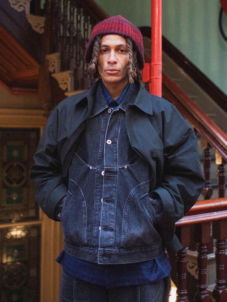 Sage Nation Denim Jiji Jacket Raw Denim - 24FW 착용 스타일 - 3