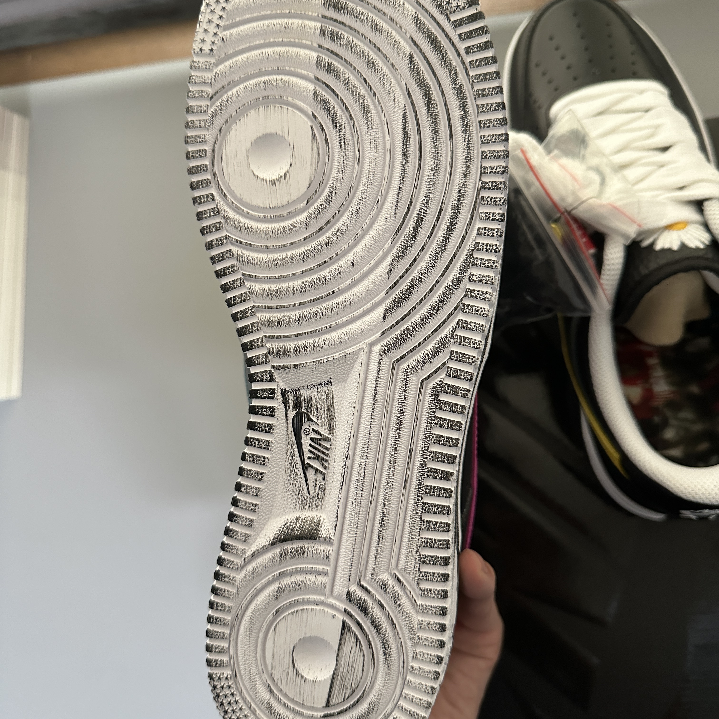 Nike x Peaceminusone Air Force 1 Low Para-Noise 3.0 Black and Multicolor 착용 스타일 - 6
