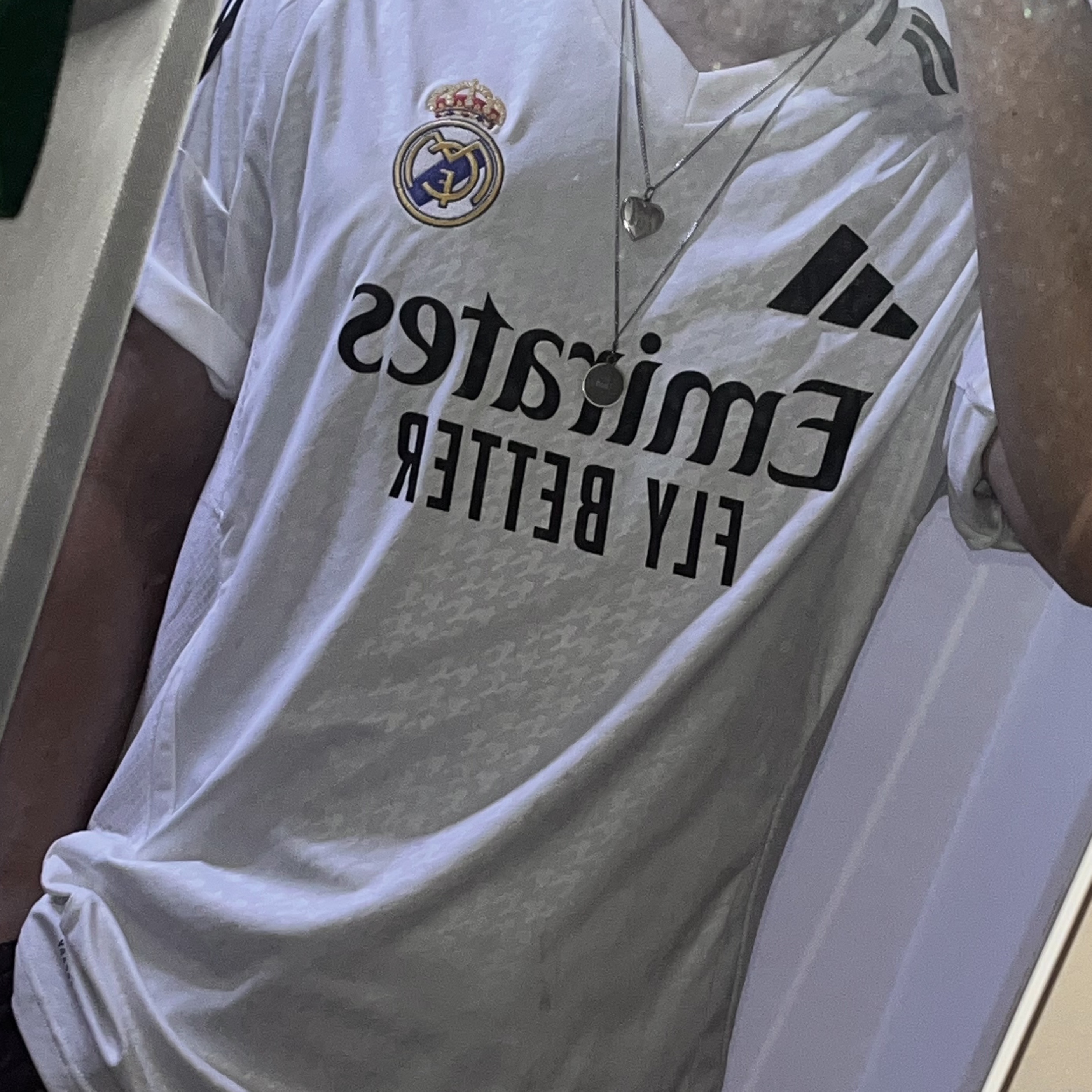 Adidas Real Madrid 2024/25 Home Jersey White - KR Sizing (Non Marking Ver.) 착용 스타일