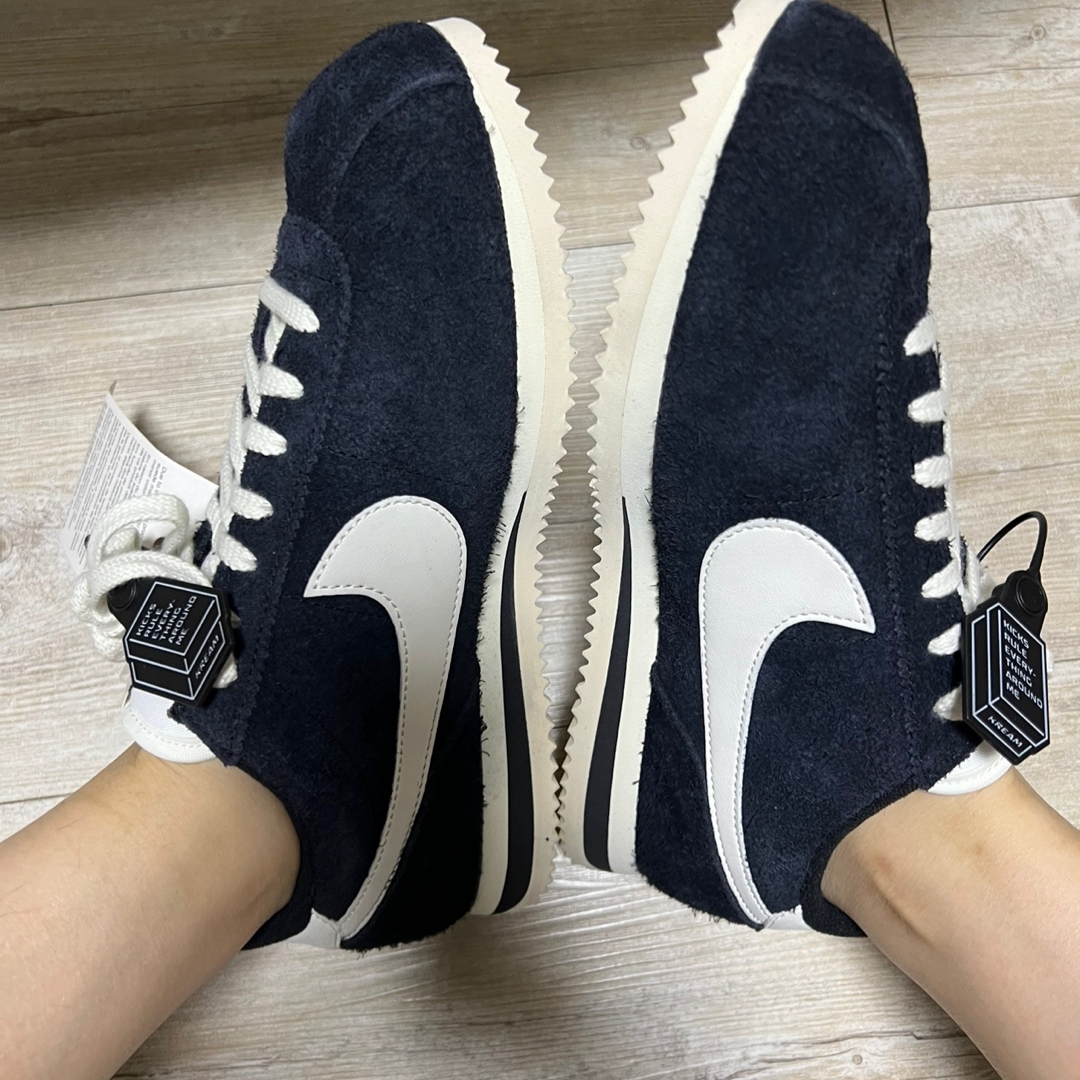 (W) Nike Cortez Vintage Black Sail 착용 스타일 - 3