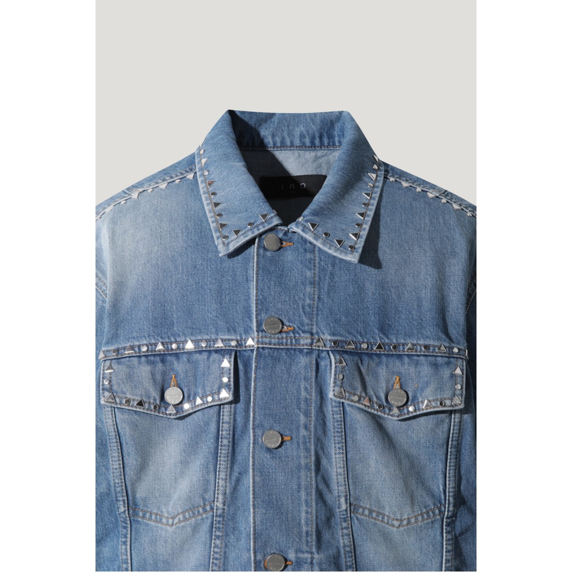 이로 아르투 데님 스터드 트러커 자켓 블루(Iro Artu Denim Stud Trucker Jacket Blue) - 4