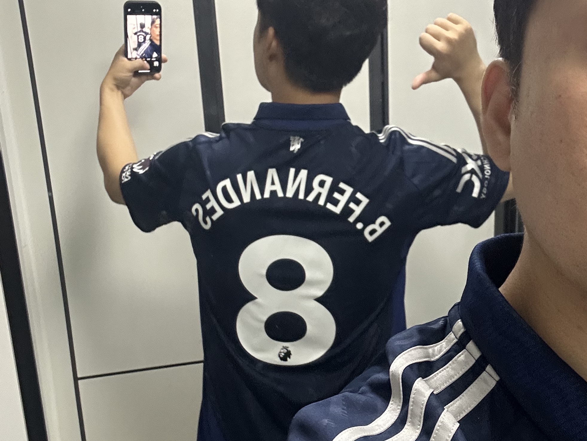 Adidas Manchester United 2024/25 Away Jersey Night Indigo - KR Sizing (Non Marking Ver.) 착용 스타일 - 3