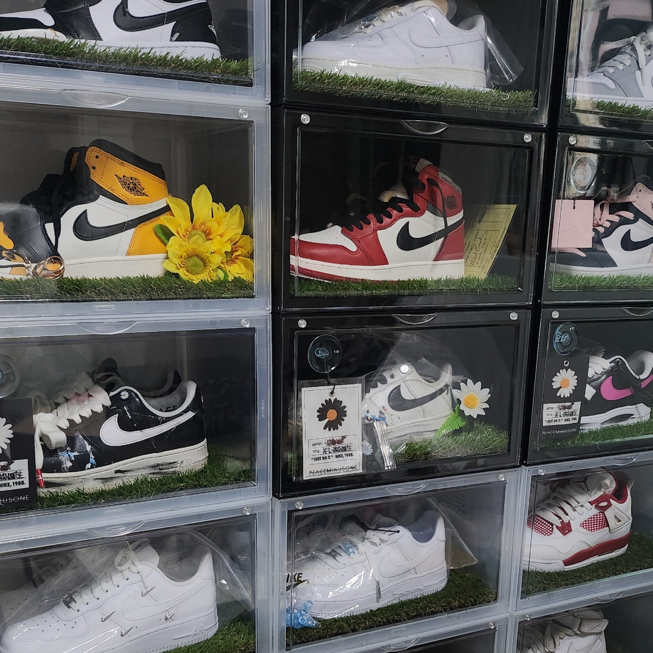 Nike x Peaceminusone Air Force 1 Low Para-Noise 3.0 Black and Multicolor, Nike x Peaceminusone Air Force 1 Low Para-Noise 2.0 착용 스타일