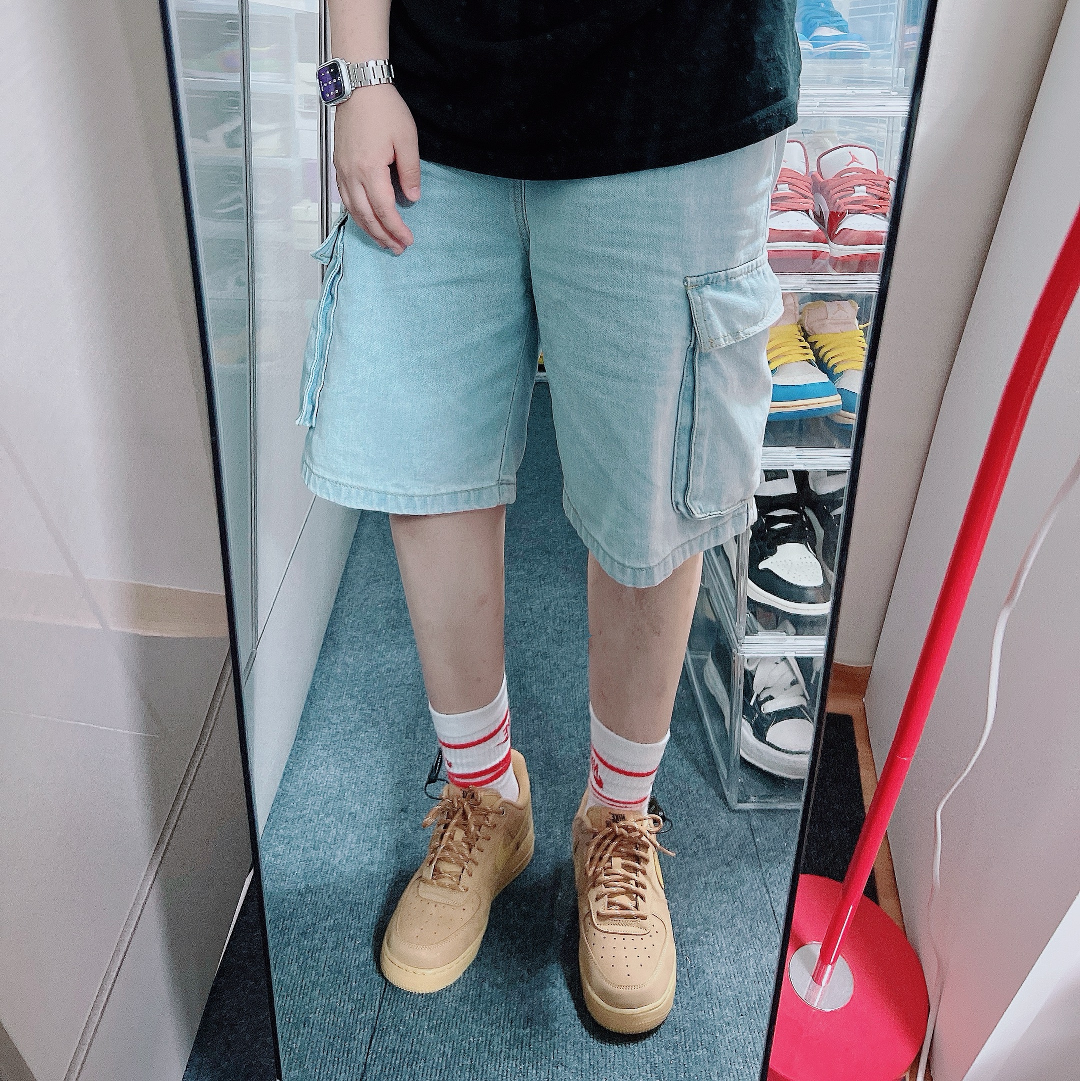Nike Air Force 1 '07 WB Flax 착용 스타일 - 1