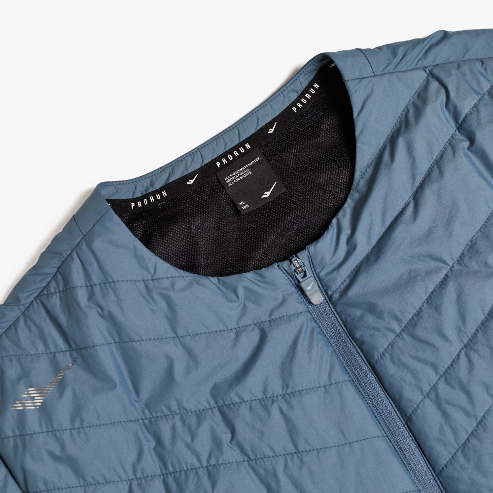 PRO-SPECS Short Sleeve Padded Cover-Up 2.0 Running Jacket Greyish Blue 상세 이미지 3