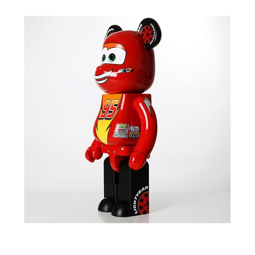 Bearbrick x Disney Pixar Lightning McQueen 1000% Red 착용 스타일 - 2