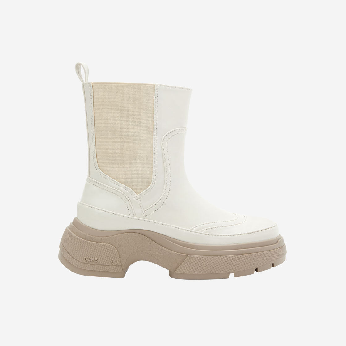 paes-09-BEG PAES Layer Chelsea Boots Beige