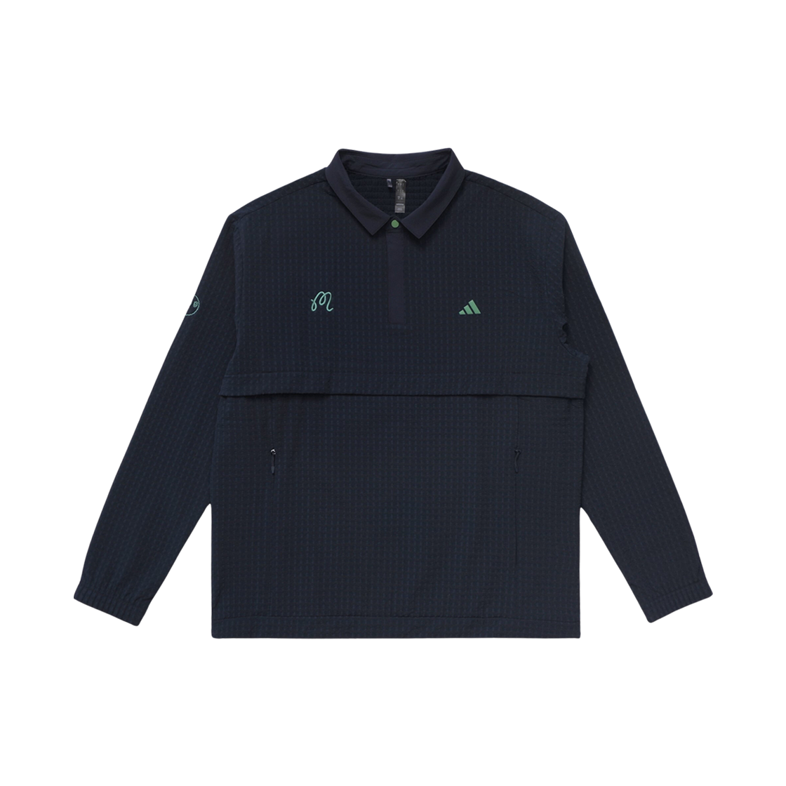 Malbon Golf x Adidas Ultimate365 Tour Wind RDY Quarter Zip Pullover Collegiate Navy - US Sizing 상세 이미지 1