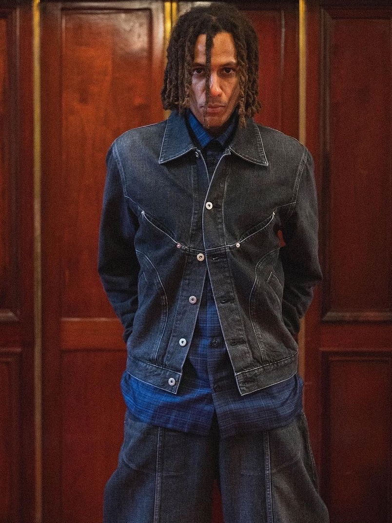 Sage Nation Denim Jiji Jacket Raw Denim - 24FW 착용 스타일 - 1