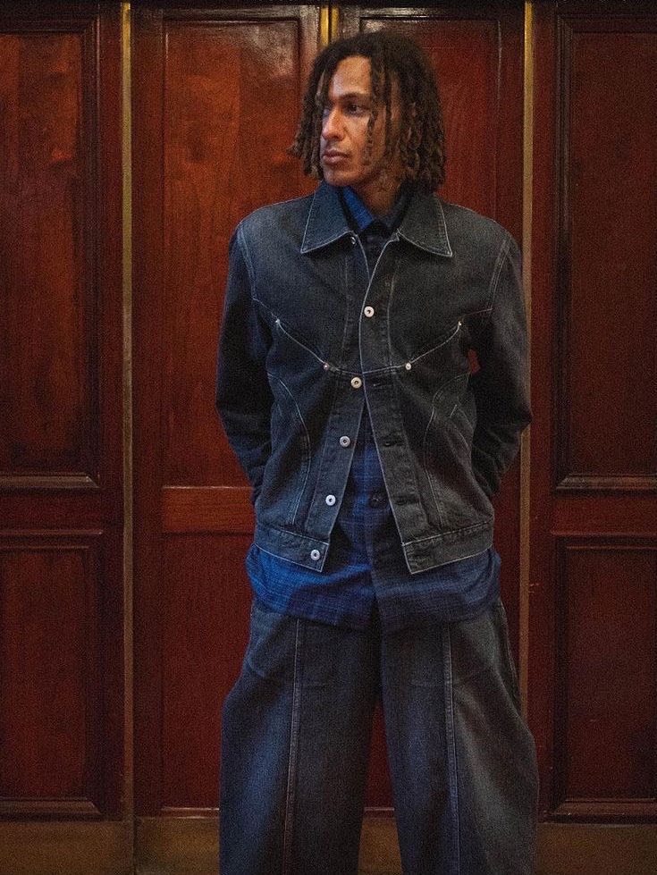 Sage Nation Denim Jiji Jacket Raw Denim - 24FW 착용 스타일 - 2