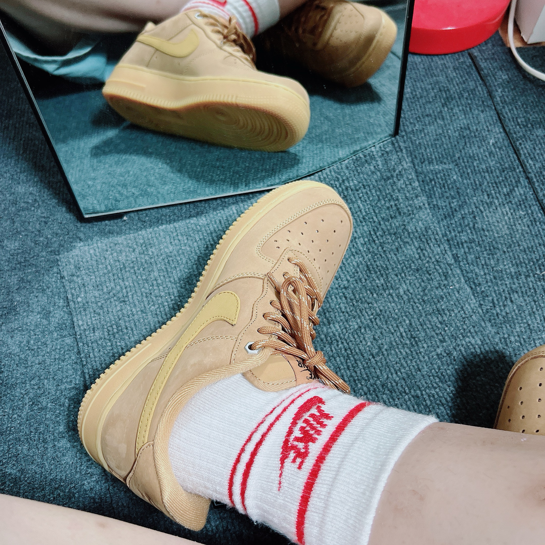 Nike Air Force 1 '07 WB Flax 착용 스타일 - 3