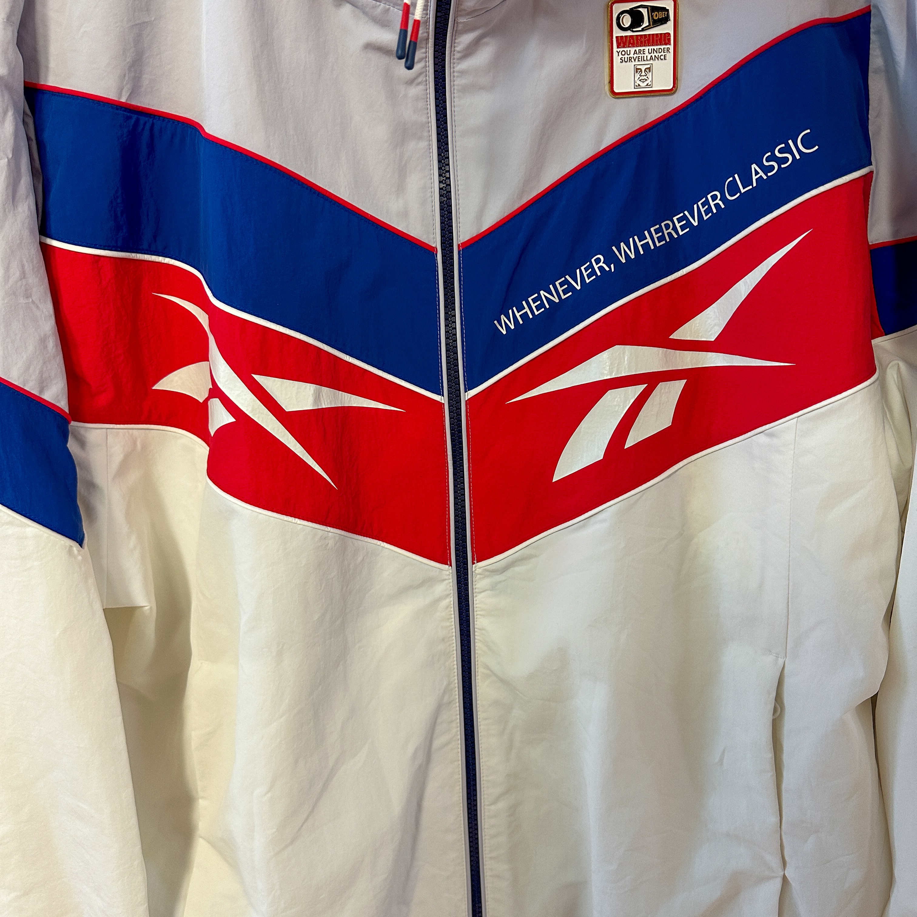 Reebok Twin Vector Windbreaker Off White 착용 스타일 - 1