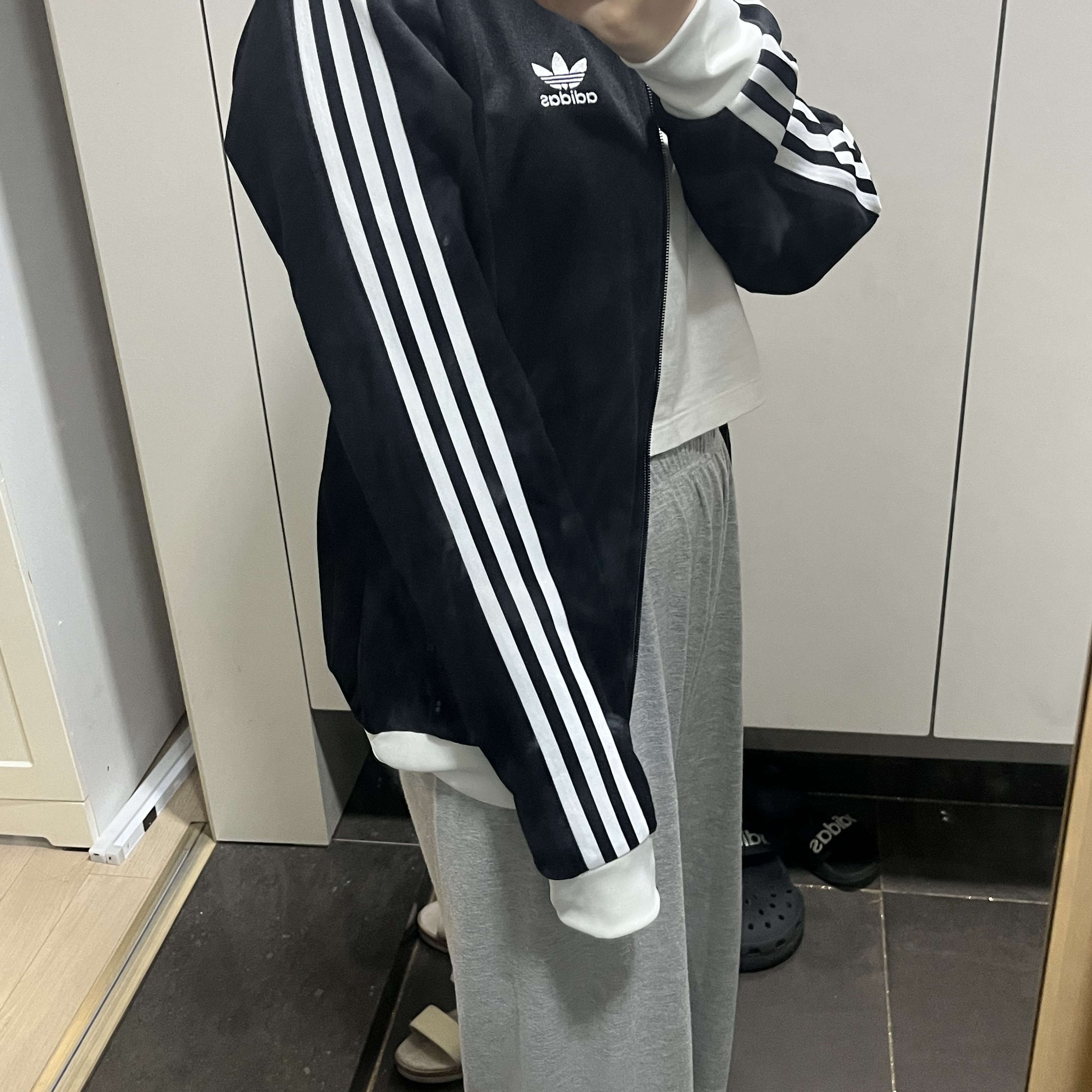 Adidas Adicolor Classics Beckenbauer Track Jacket Black - KR Sizing 착용 스타일 - 3