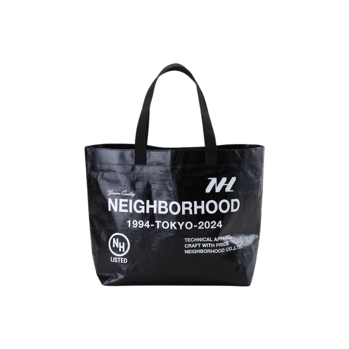 Neighborhood Logo Flexible Bag M Black 상세 이미지 1