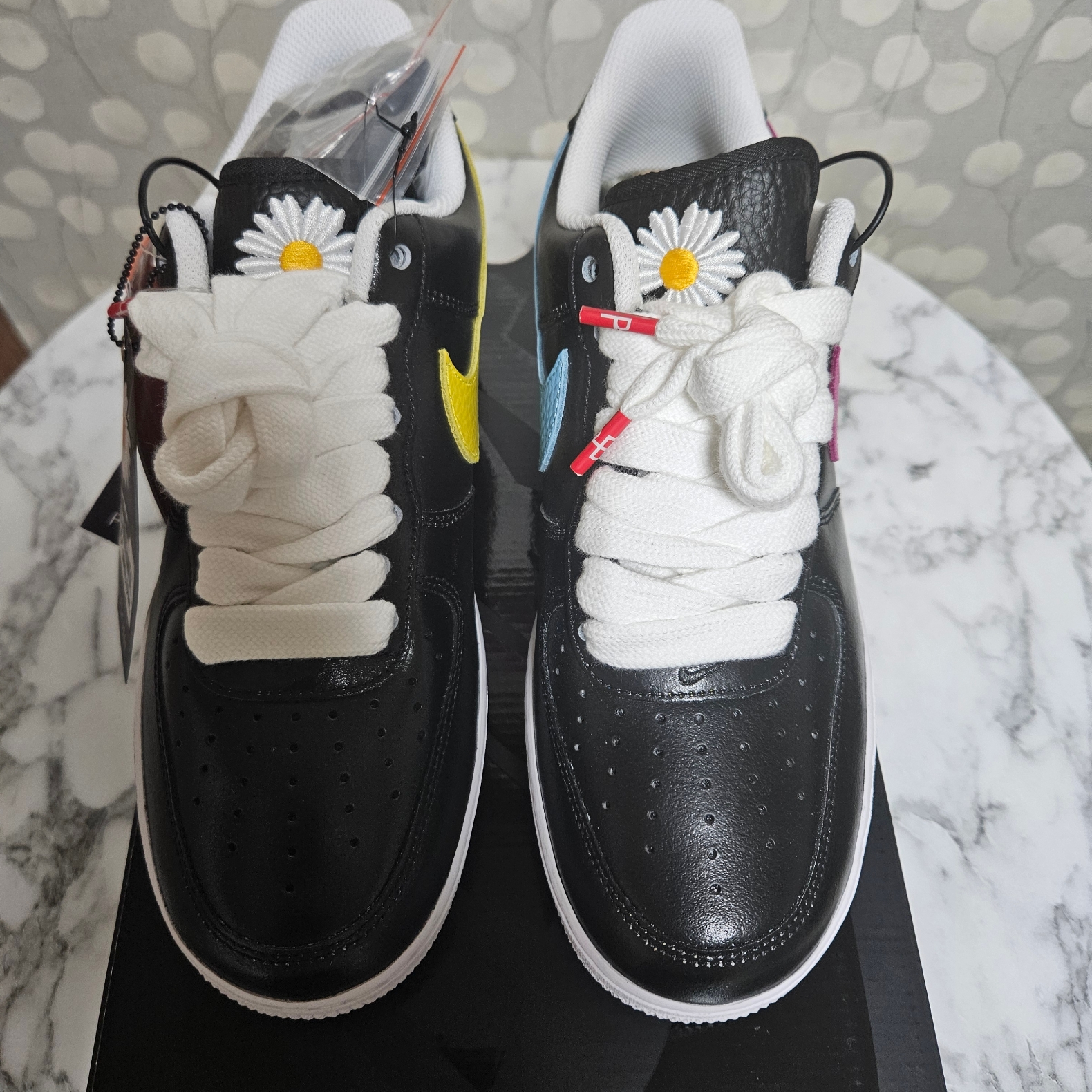 Nike x Peaceminusone Air Force 1 Low Para-Noise 3.0 Black and Multicolor 착용 스타일 - 3