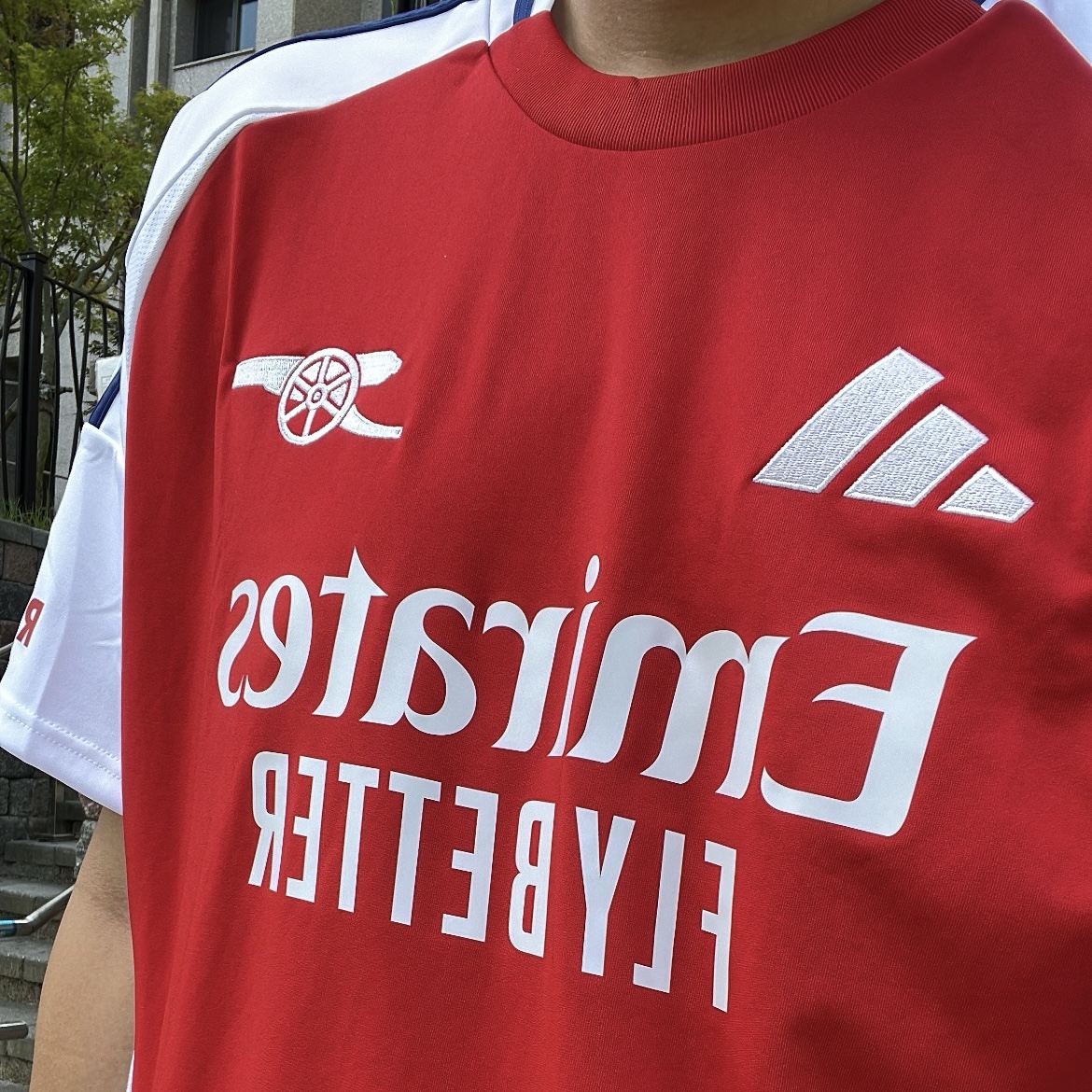 Adidas Arsenal 2024/25 Home Jersey Better Scarlet White - KR Sizing (Non Marking Ver.) 착용 스타일