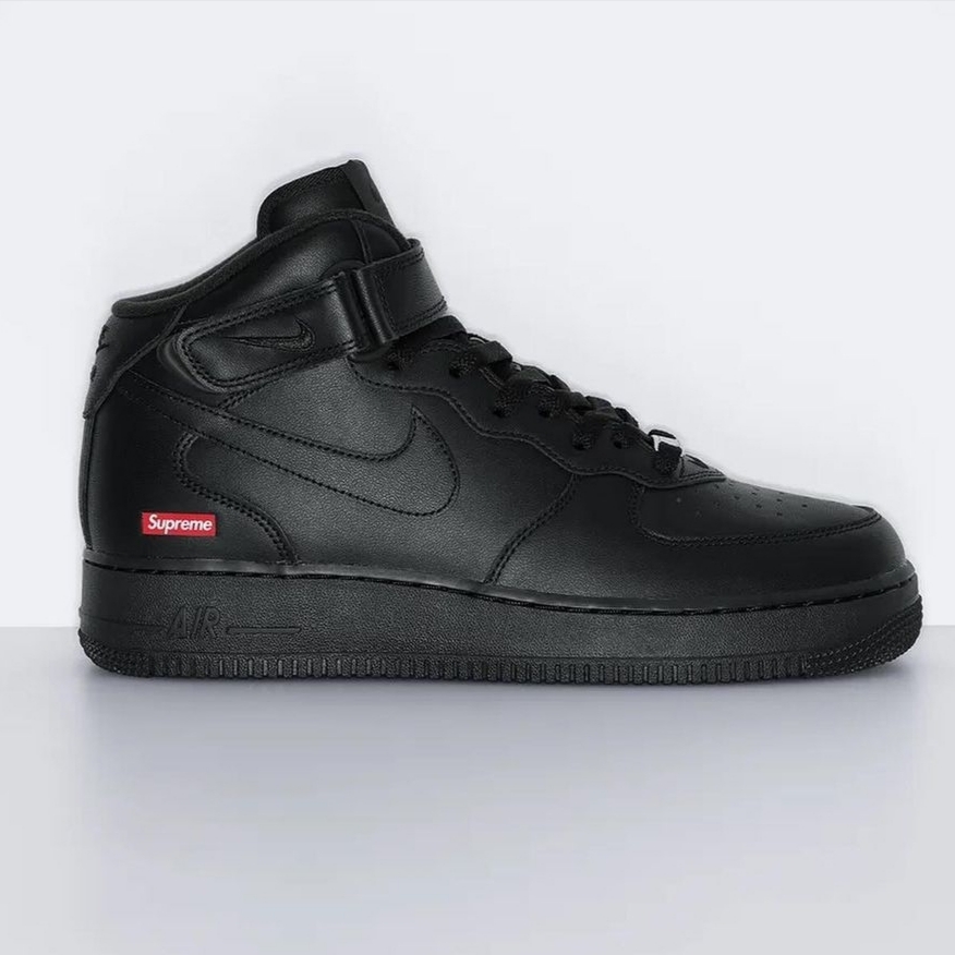 Nike x Supreme Air Force 1 Mid White, Nike x Supreme Air Force 1 Mid Black 착용 스타일 - 6