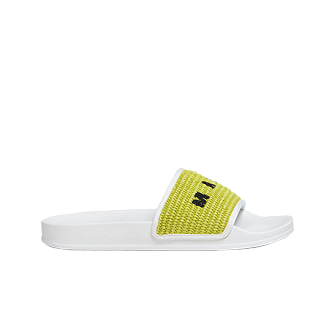 마르니 슬라이드 브레이디드 라피아 화이트 그린(Marni Slide Braided Raffia White Green)