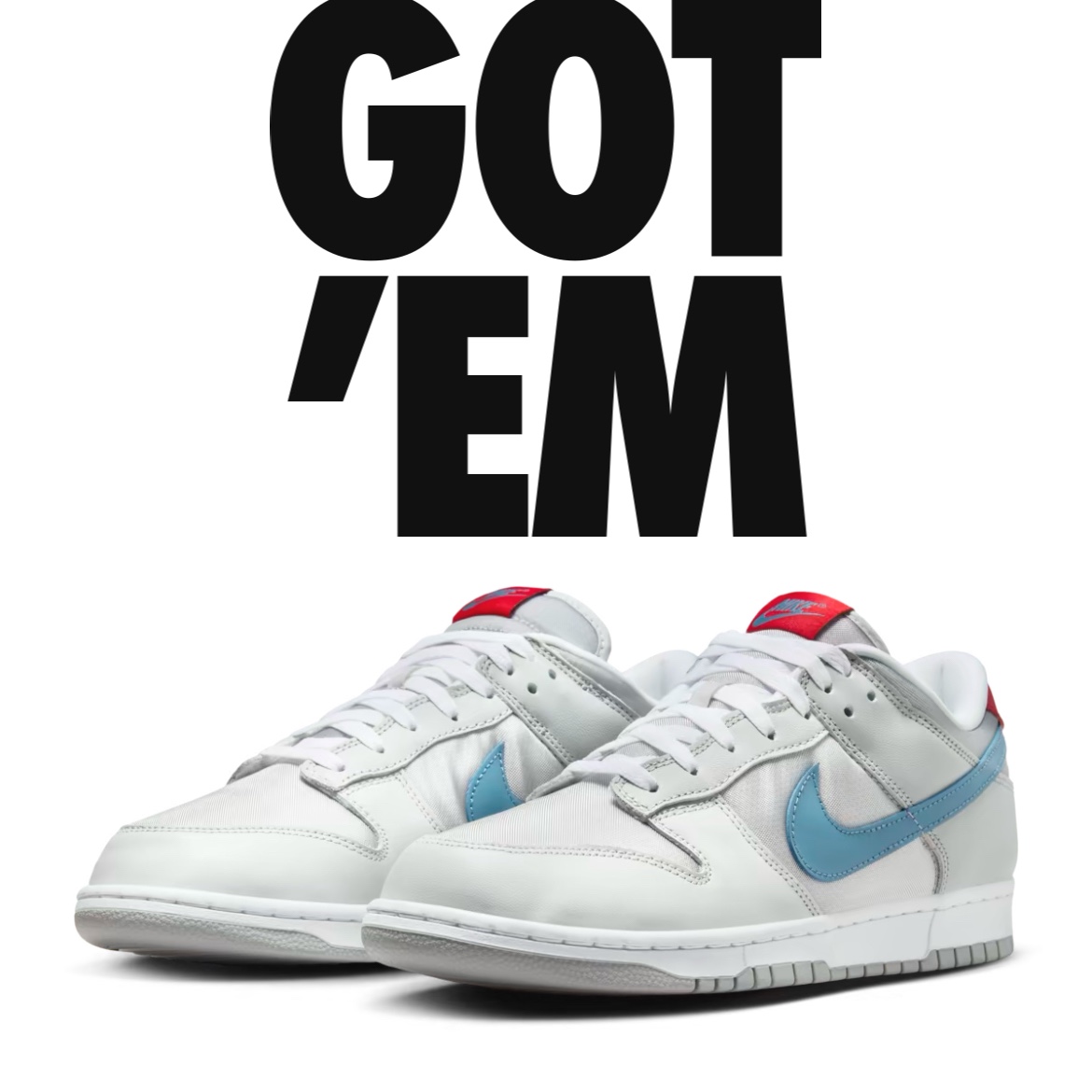 Nike Dunk Low Silver Blue 착용 스타일 - 1