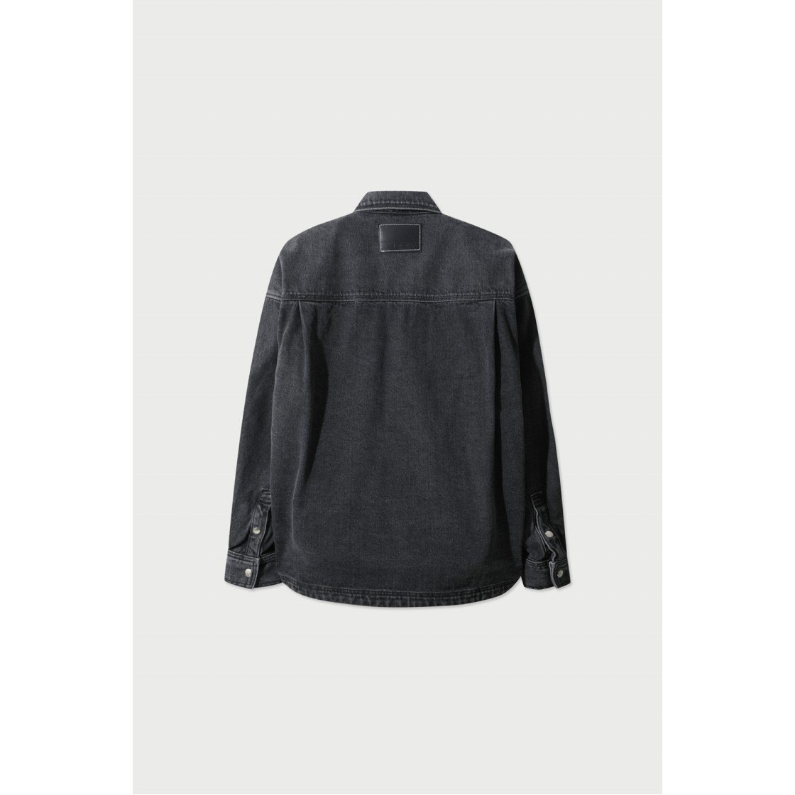 이로 벨벳 사이드 스냅 데님 셔츠 자켓 그레이(Iro Velvet Side Snap Loose Fit Denim Shirt Jacket Grey) - 3
