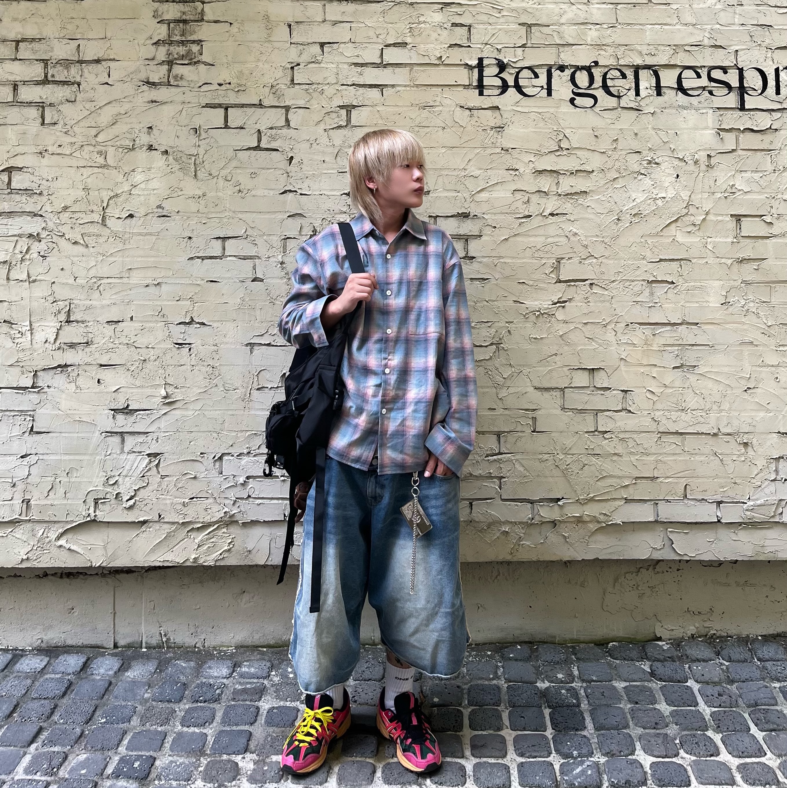 Asics x Andersson Bell Gel-Sonoma 15-50 Bright Rose Evergreen 착용 스타일 - 2