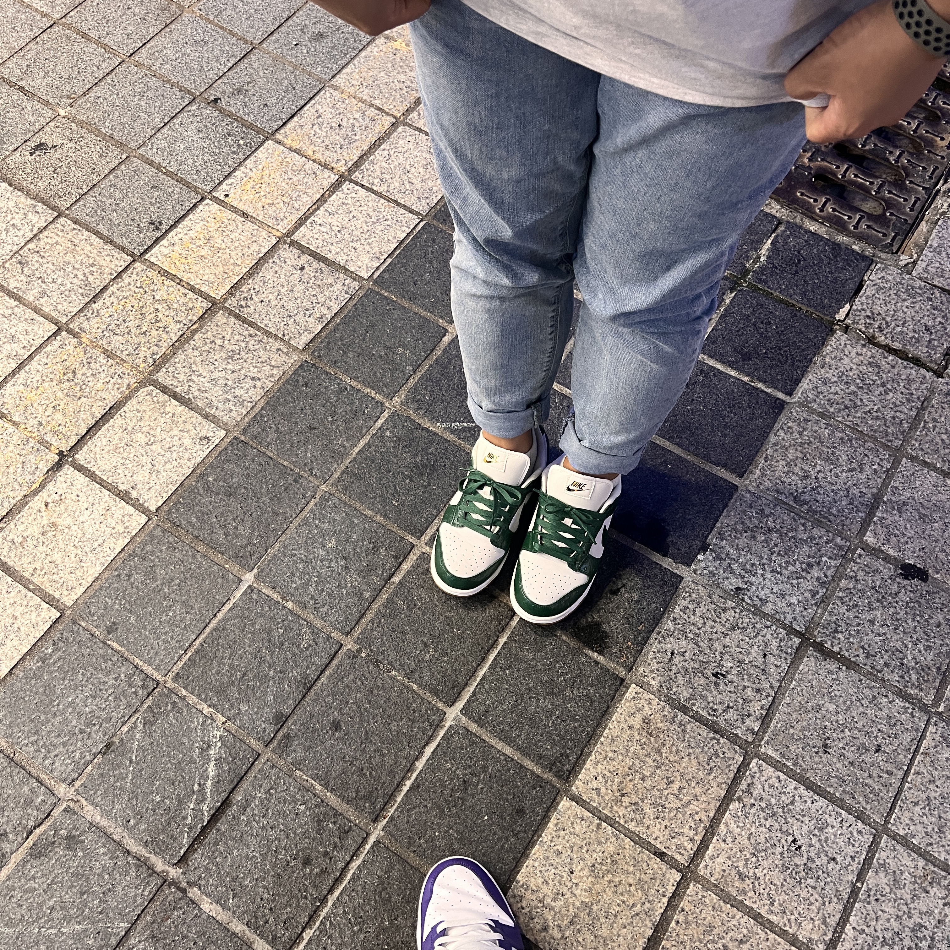 (W) Nike Dunk Low Gorge Green 착용 스타일