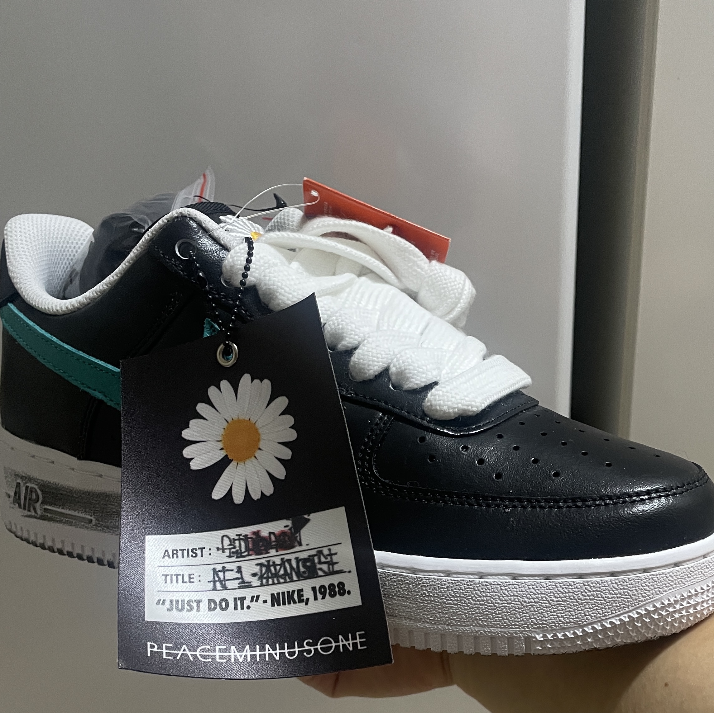 Nike x Peaceminusone Air Force 1 Low Para-Noise 3.0 Black and Multicolor 착용 스타일 - 1