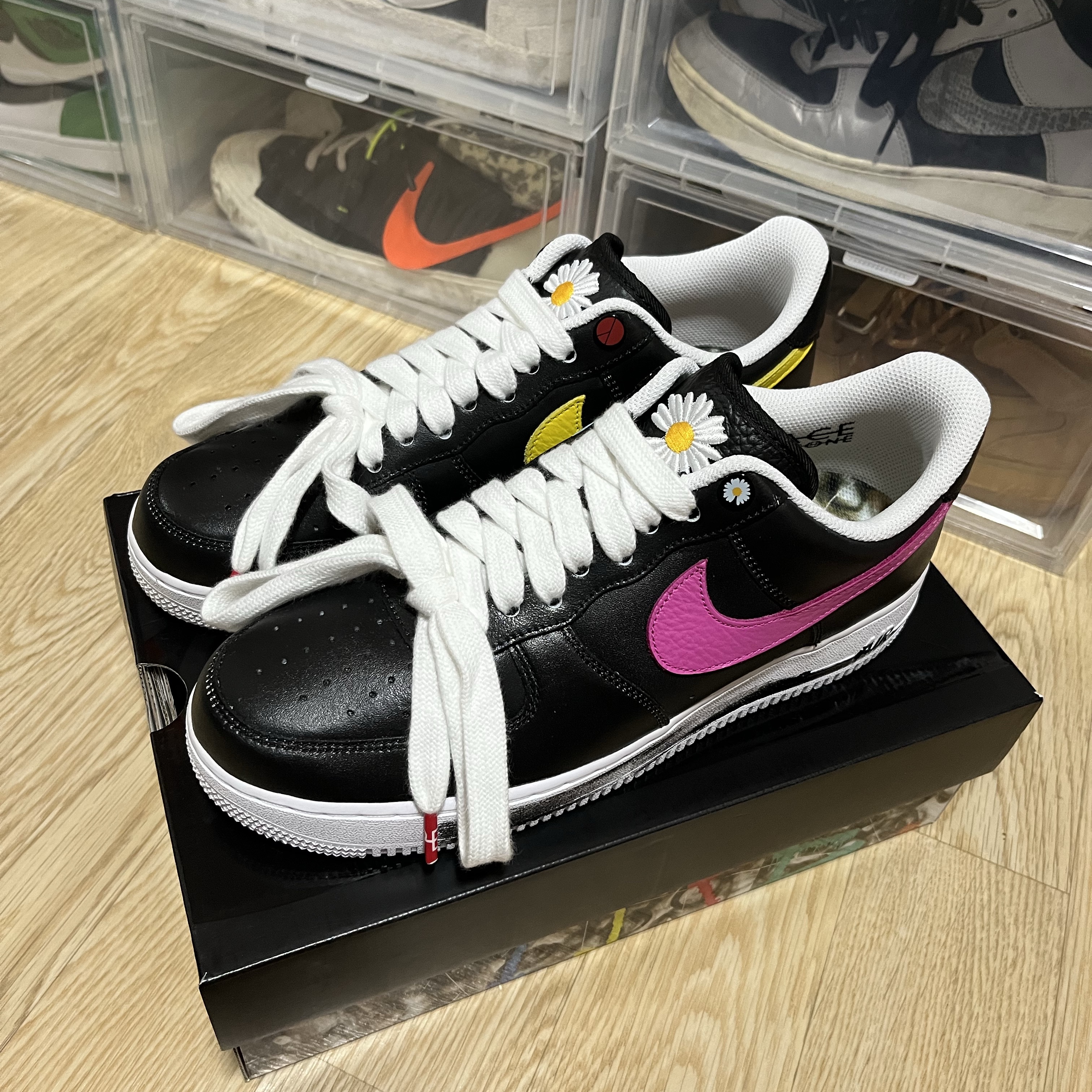 Nike x Peaceminusone Air Force 1 Low Para-Noise 3.0 Black and Multicolor 착용 스타일