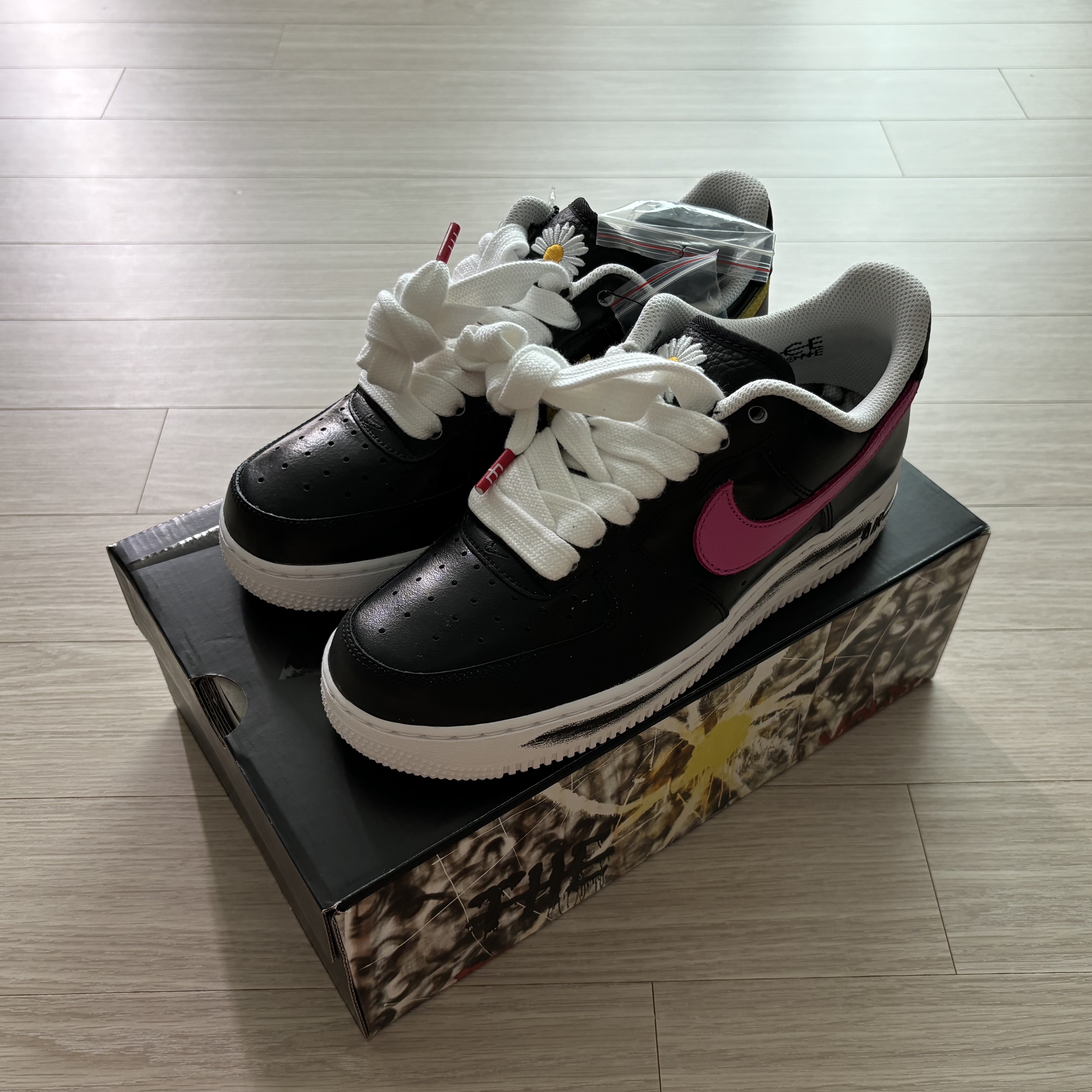 Nike x Peaceminusone Air Force 1 Low Para-Noise 3.0 Black and Multicolor 착용 스타일 - 1