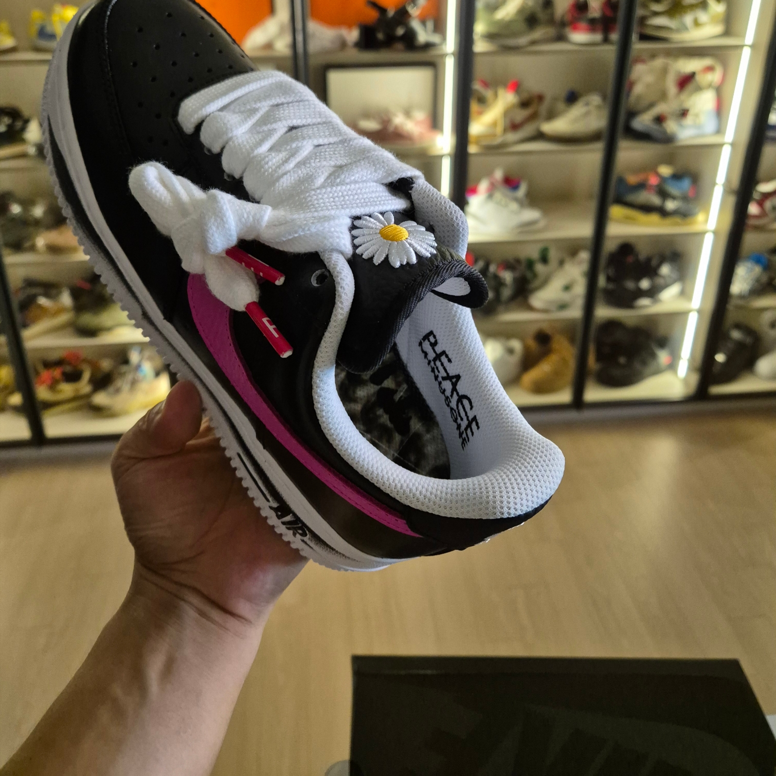 Nike x Peaceminusone Air Force 1 Low Para-Noise 3.0 Black and Multicolor 착용 스타일 - 8