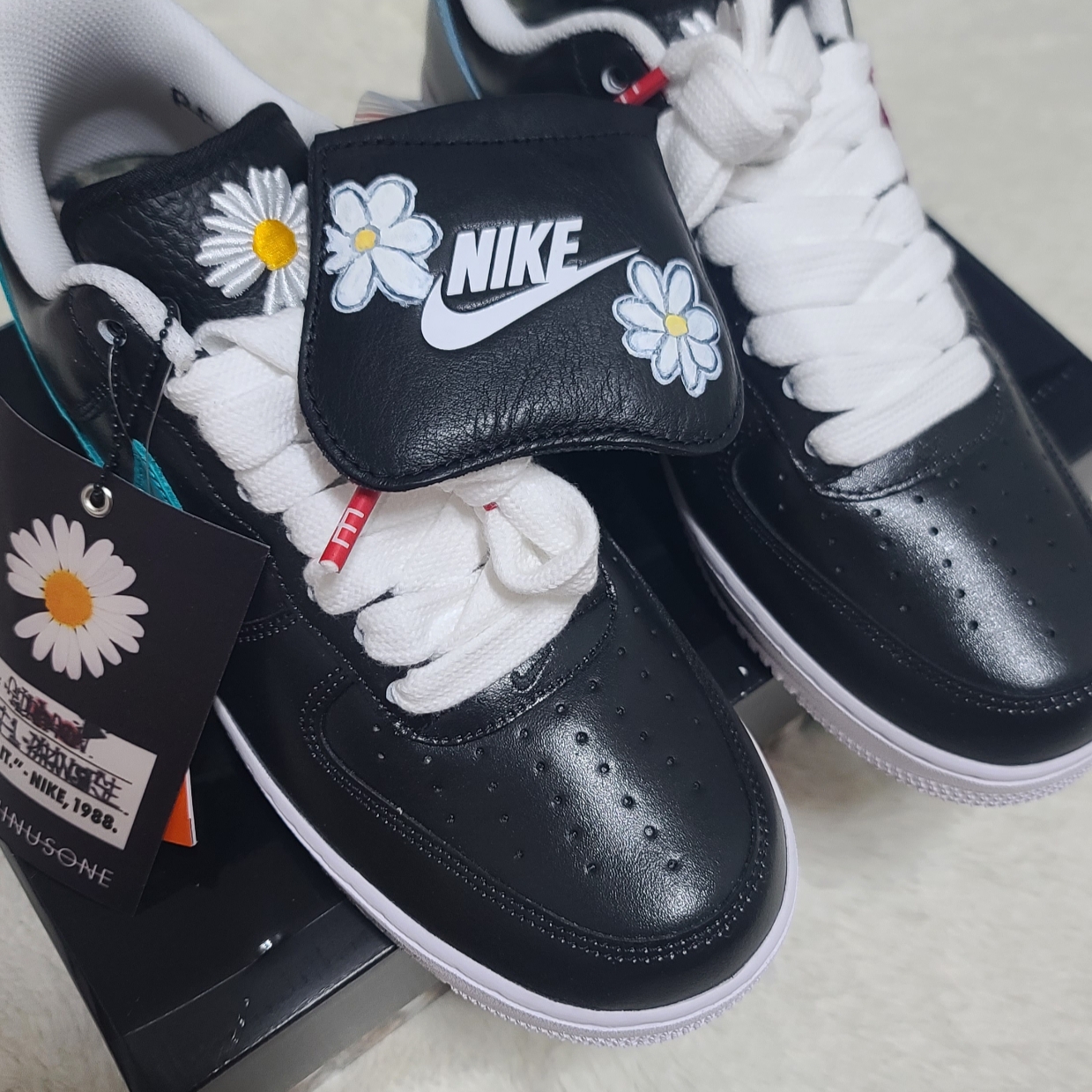 Nike x Peaceminusone Air Force 1 Low Para-Noise 3.0 Black and Multicolor 착용 스타일 - 1
